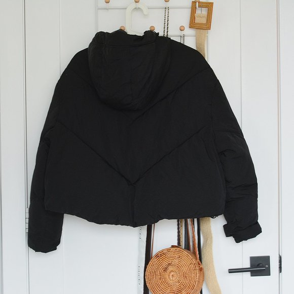 Zara Quilted Jacket with Pockets in Black - Picture 9 of 13